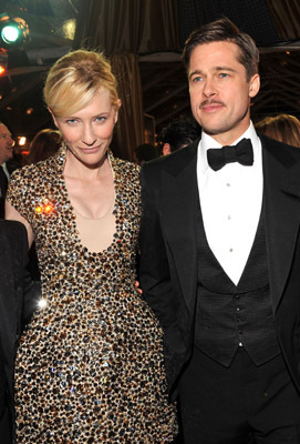 Brad Pitt and Cate Blanchett at event of Keista Bendzamino Batono istorija (2008)