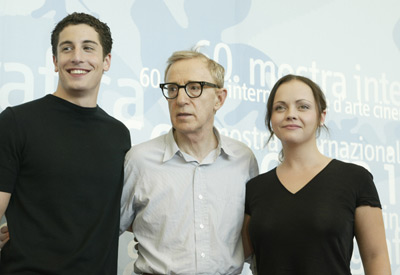 Woody Allen, Christina Ricci and Jason Biggs at event of Anything Else (2003)