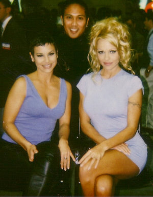 NATPE 2000 - (l to r) Natalie Raitano, Taylor Rivera & Pamela Anderson