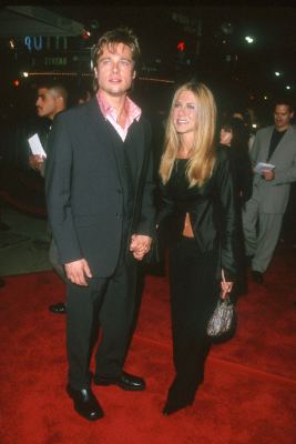 Brad Pitt and Jennifer Aniston at event of Kovos klubas (1999)