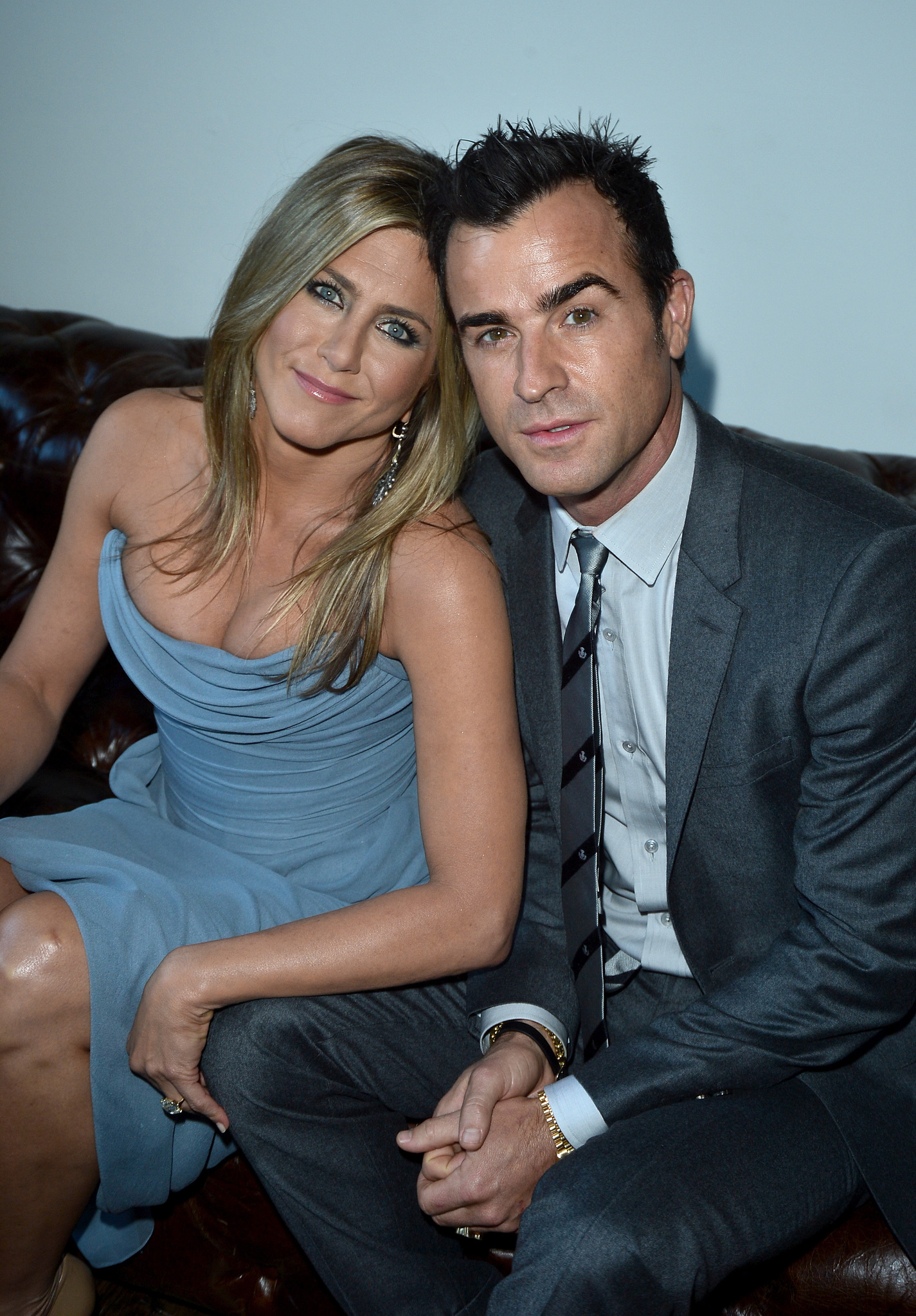 Jennifer Aniston and Justin Theroux at event of Life of Crime (2013)