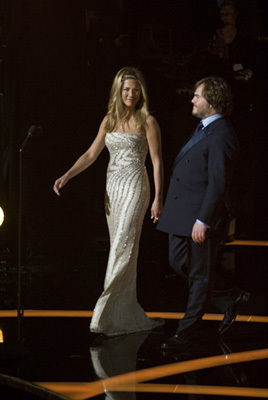 Presenters Jennifer Aniston and Jack Black during the live ABC Telecast of the 81st Annual Academy Awards® from the Kodak Theatre, in Hollywood, CA Sunday, February 22, 2009.