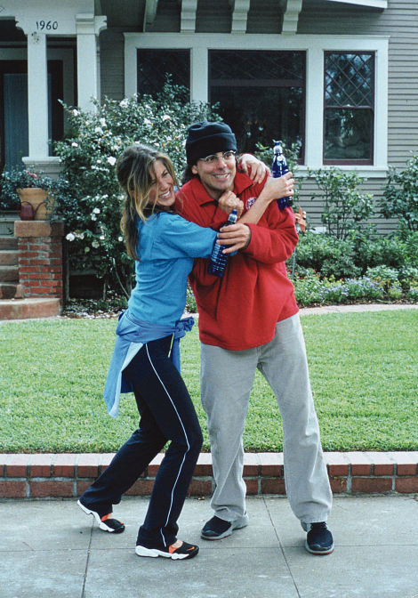 Still of Jennifer Aniston and Tom Shadyac in Bruce Almighty (2003)