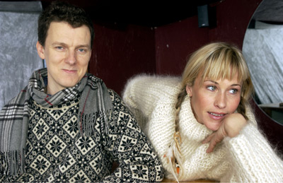 Patricia Arquette and Michel Gondry at event of Human Nature (2001)
