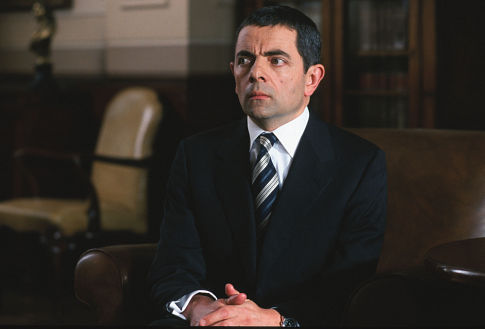 Still of Rowan Atkinson in Johnny English (2003)