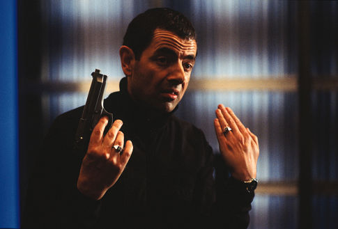 Still of Rowan Atkinson in Johnny English (2003)