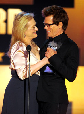 Kevin Bacon and Meryl Streep at event of 15th Annual Critics' Choice Movie Awards (2010)