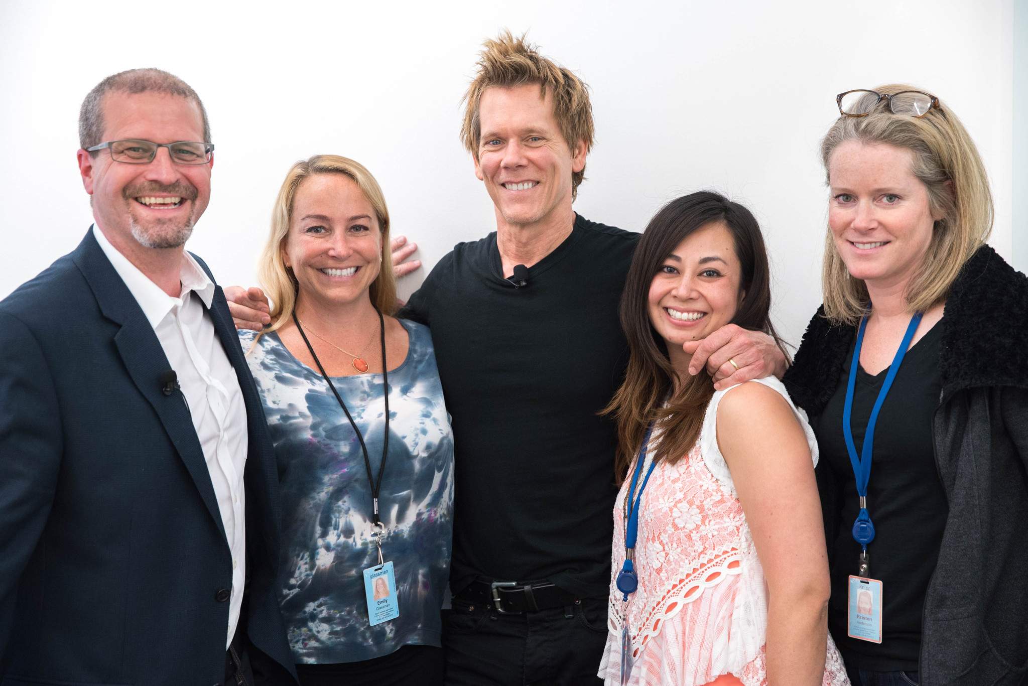 Kevin Bacon at the IMDb/Amazon Fishbowl for 'Cop Car' with Keith Simanton, Emily Glassman, Chako Suzuki, and Kris Anderson