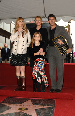 Antonio Banderas, Melanie Griffith, Stella Banderas and Dakota Johnson