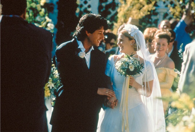 Still of Drew Barrymore and Adam Sandler in The Wedding Singer (1998)