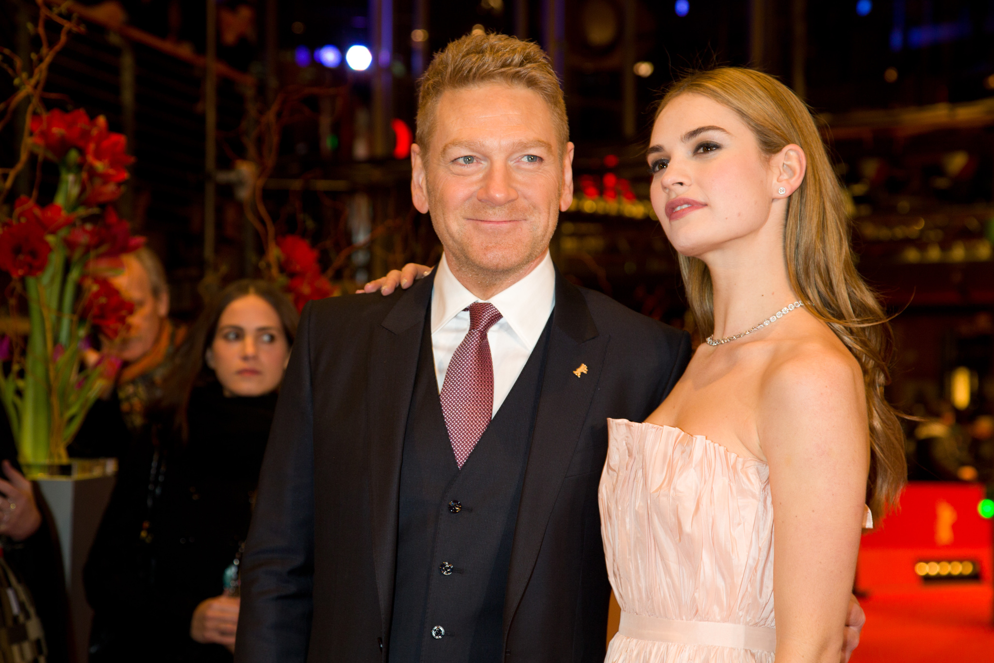 Kenneth Branagh and Lily James at event of Pelene (2015)