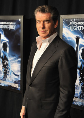 Pierce Brosnan at event of Persis Dzeksonas ir Olimpo dievai: zaibo vagis (2010)