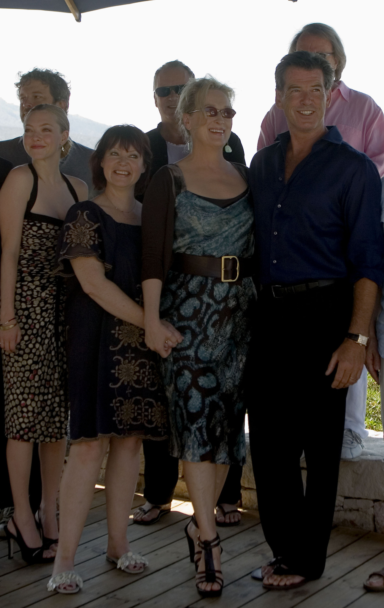 Pierce Brosnan, Meryl Streep, Catherine Johnson and Amanda Seyfried at event of Mamma Mia! (2008)