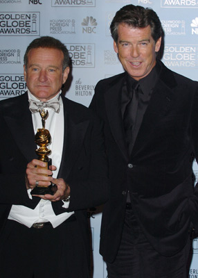 Pierce Brosnan and Robin Williams