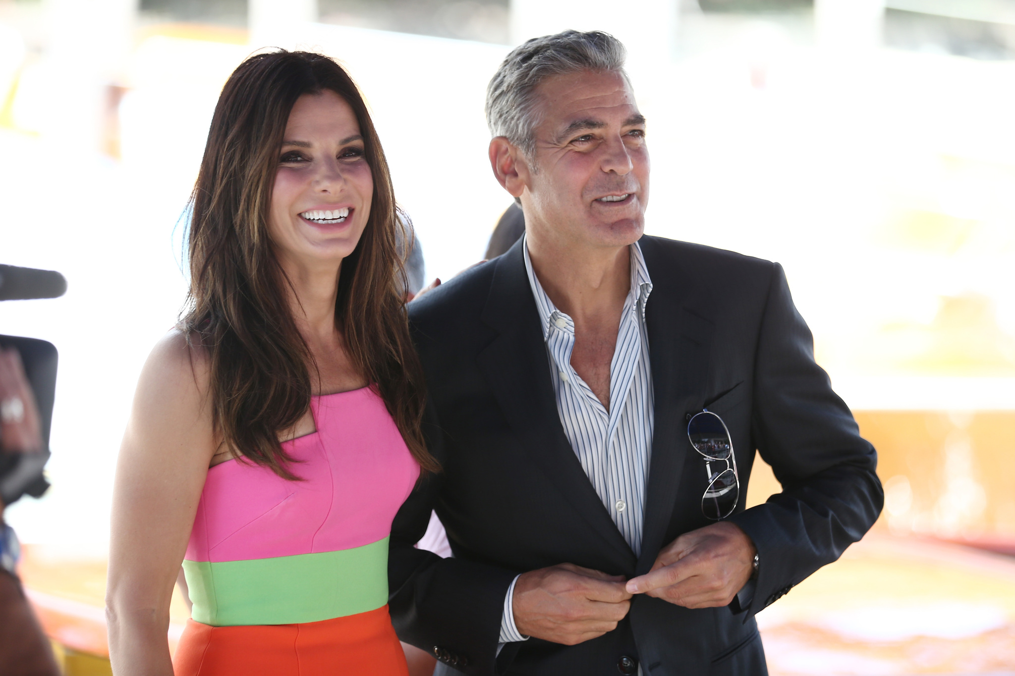 Sandra Bullock and George Clooney at event of Gravitacija (2013)