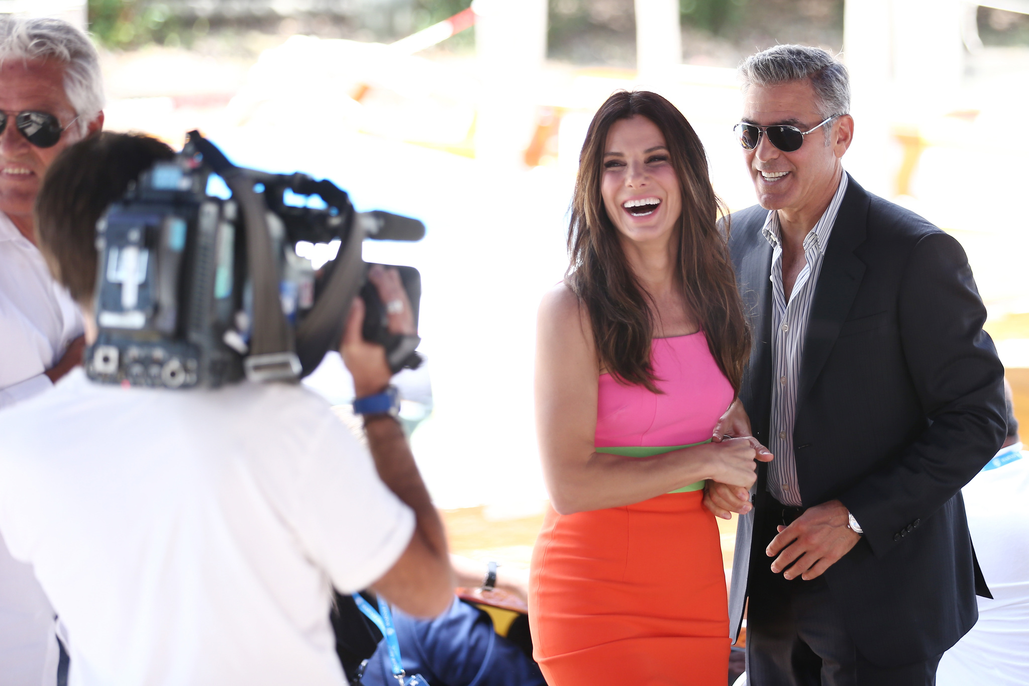 Sandra Bullock and George Clooney at event of Gravitacija (2013)