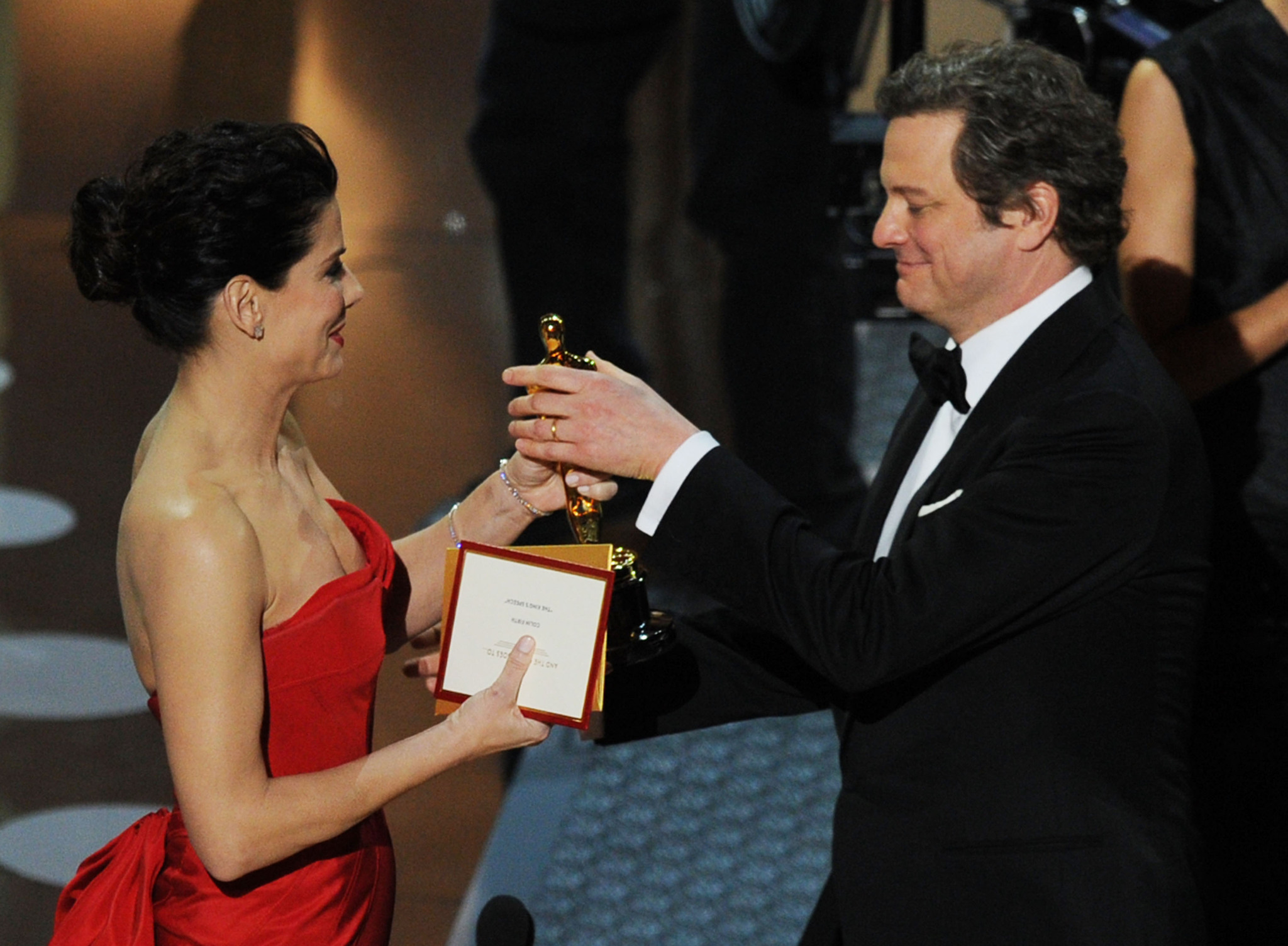 Sandra Bullock and Colin Firth