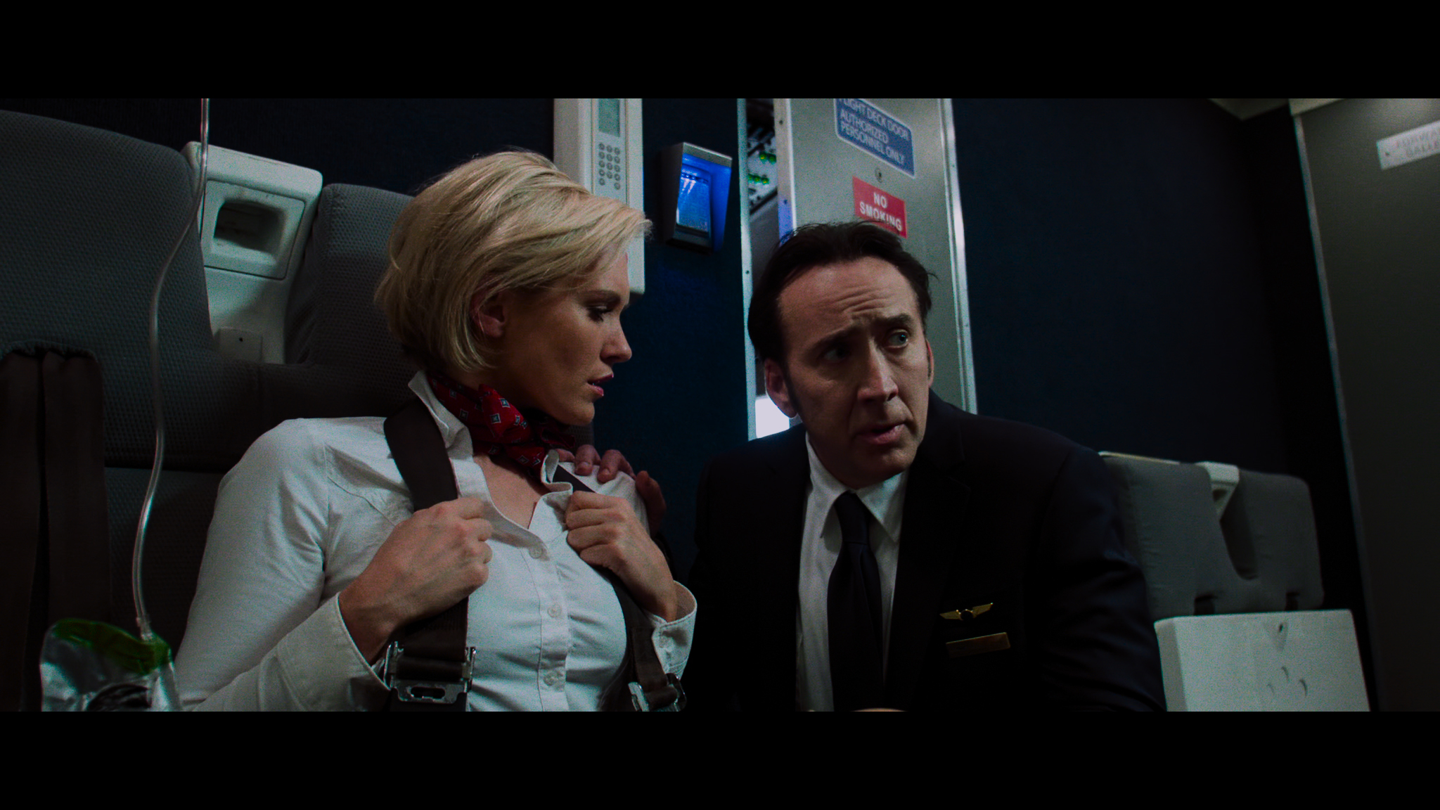 Still of Nicolas Cage and Nicky Whelan in Left Behind (2014)