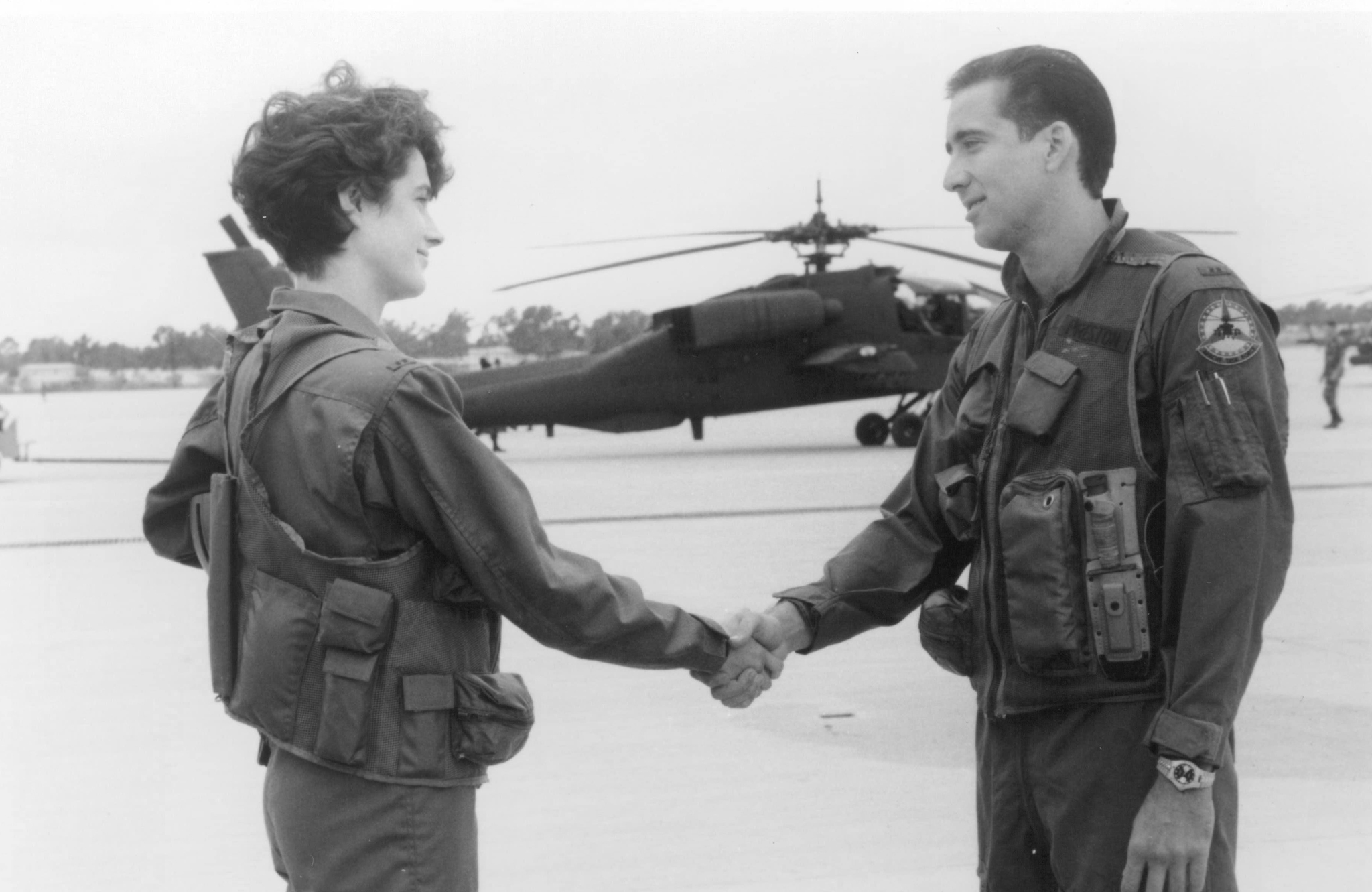 Still of Nicolas Cage and Sean Young in Fire Birds (1990)