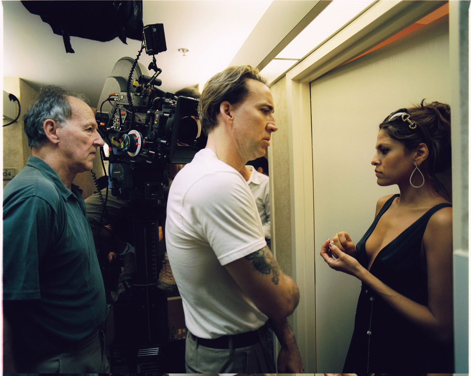 Still of Nicolas Cage, Werner Herzog and Eva Mendes in The Bad Lieutenant: Port of Call - New Orleans (2009)