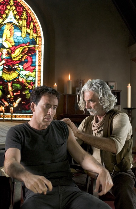 Still of Nicolas Cage and Sam Elliott in Ghost Rider (2007)