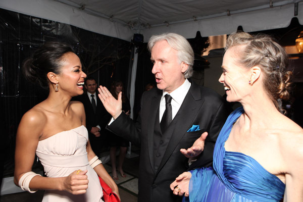 James Cameron, Suzy Amis and Zoe Saldana at event of The 82nd Annual Academy Awards (2010)