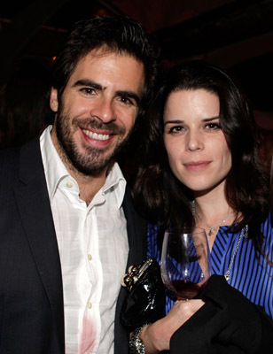 Neve Campbell and Eli Roth