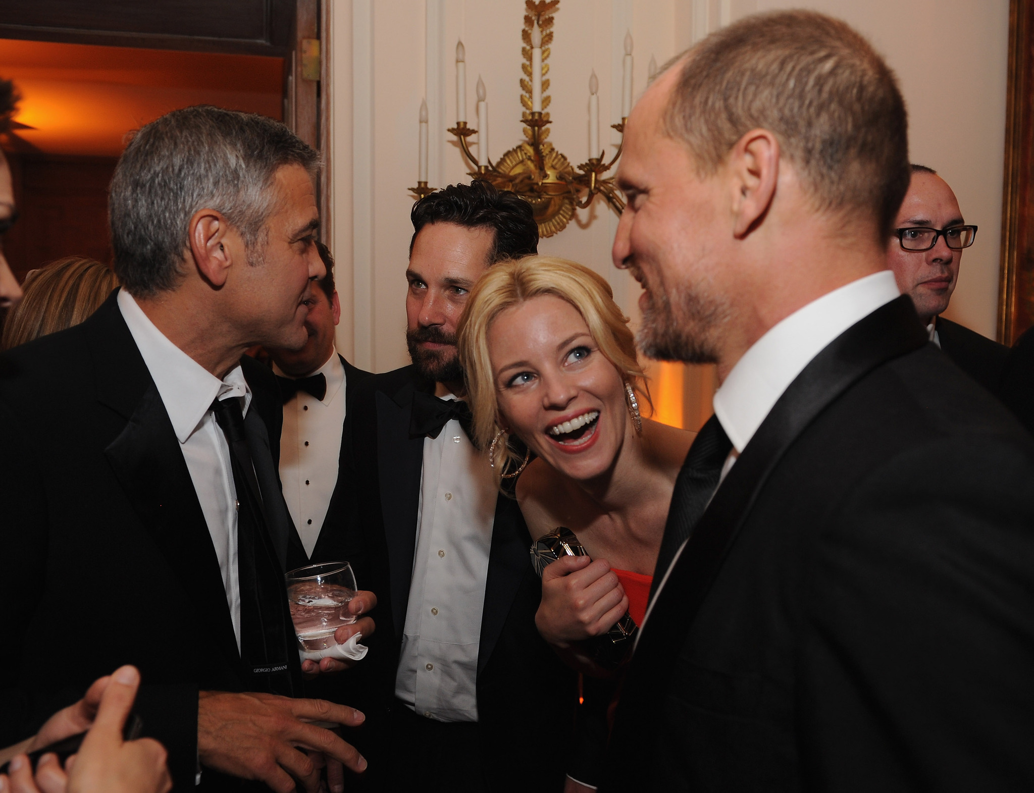 George Clooney, Woody Harrelson, Elizabeth Banks and Paul Rudd