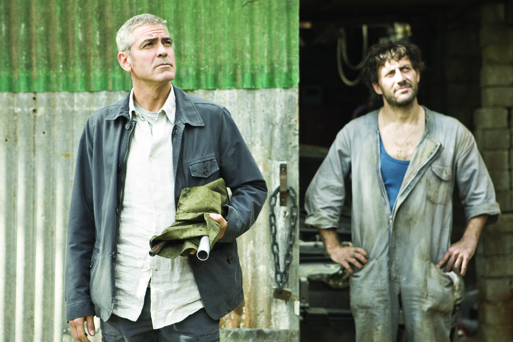 Still of George Clooney and Filippo Timi in The American (2010)