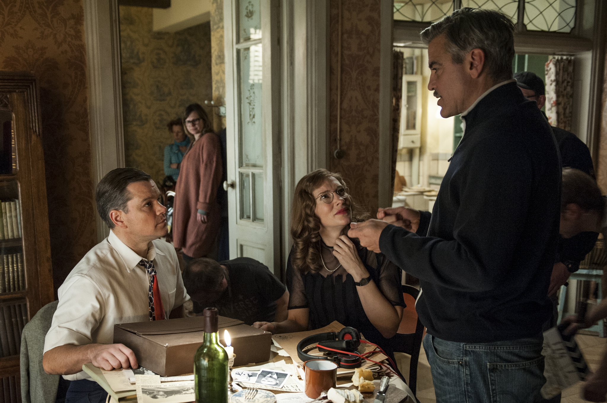 George Clooney, Matt Damon and Cate Blanchett in Brangenybiu medziotojai (2014)