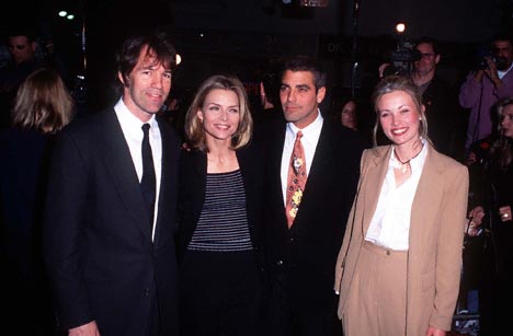 George Clooney, Michelle Pfeiffer and David E. Kelley at event of One Fine Day (1996)