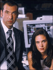 Rick Hoffman and Jennifer Connelly in 