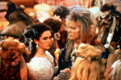 Still of Jennifer Connelly and David Bowie in Labyrinth (1986)