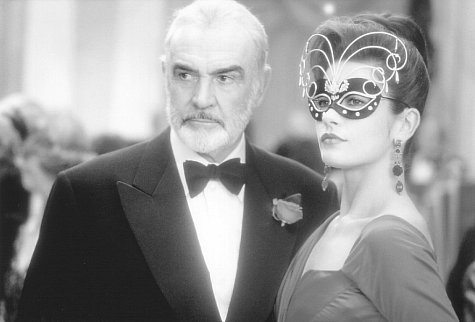 Still of Sean Connery and Catherine Zeta-Jones in Entrapment (1999)