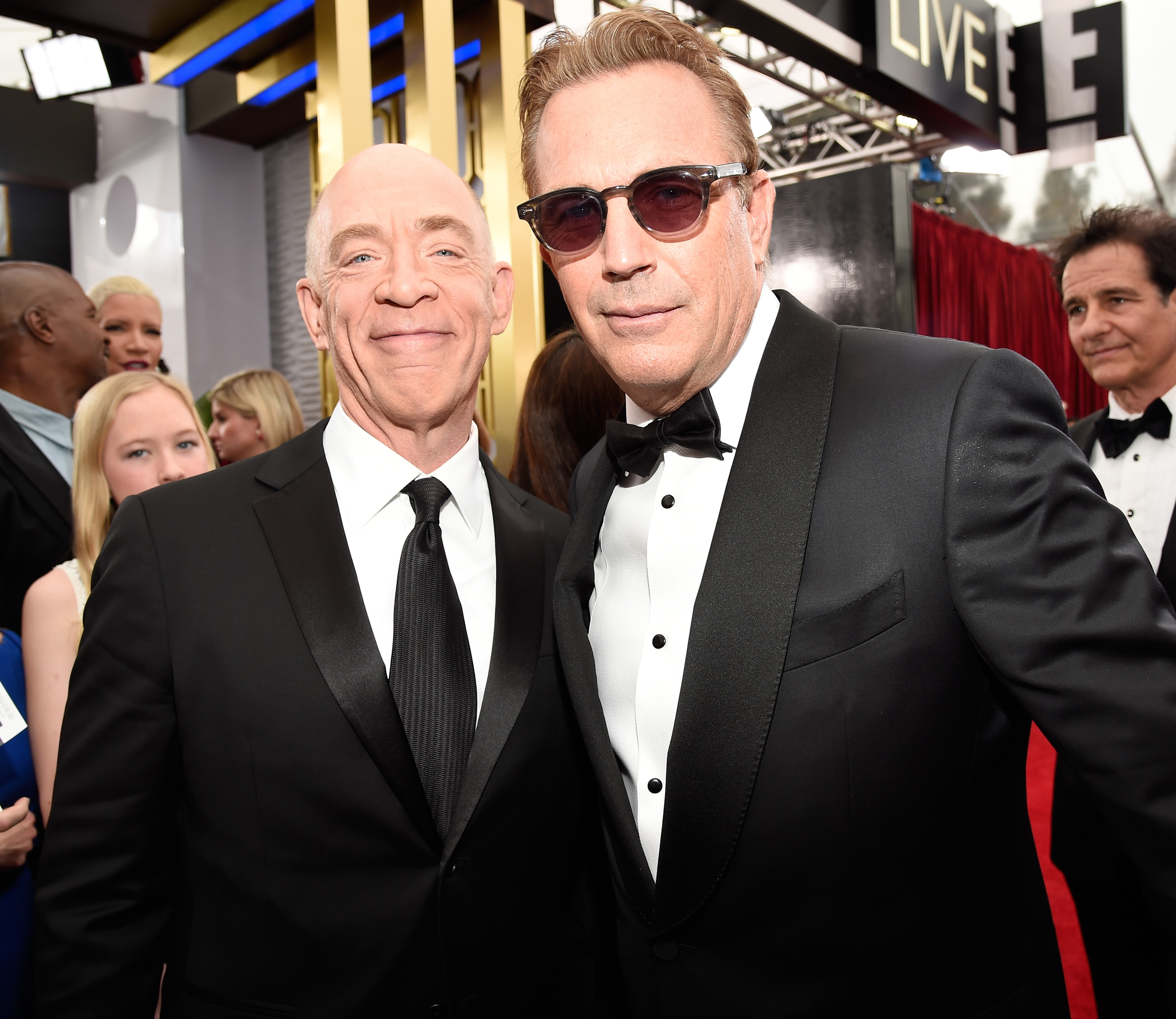 Kevin Costner and J.K. Simmons at event of The 21st Annual Screen Actors Guild Awards (2015)