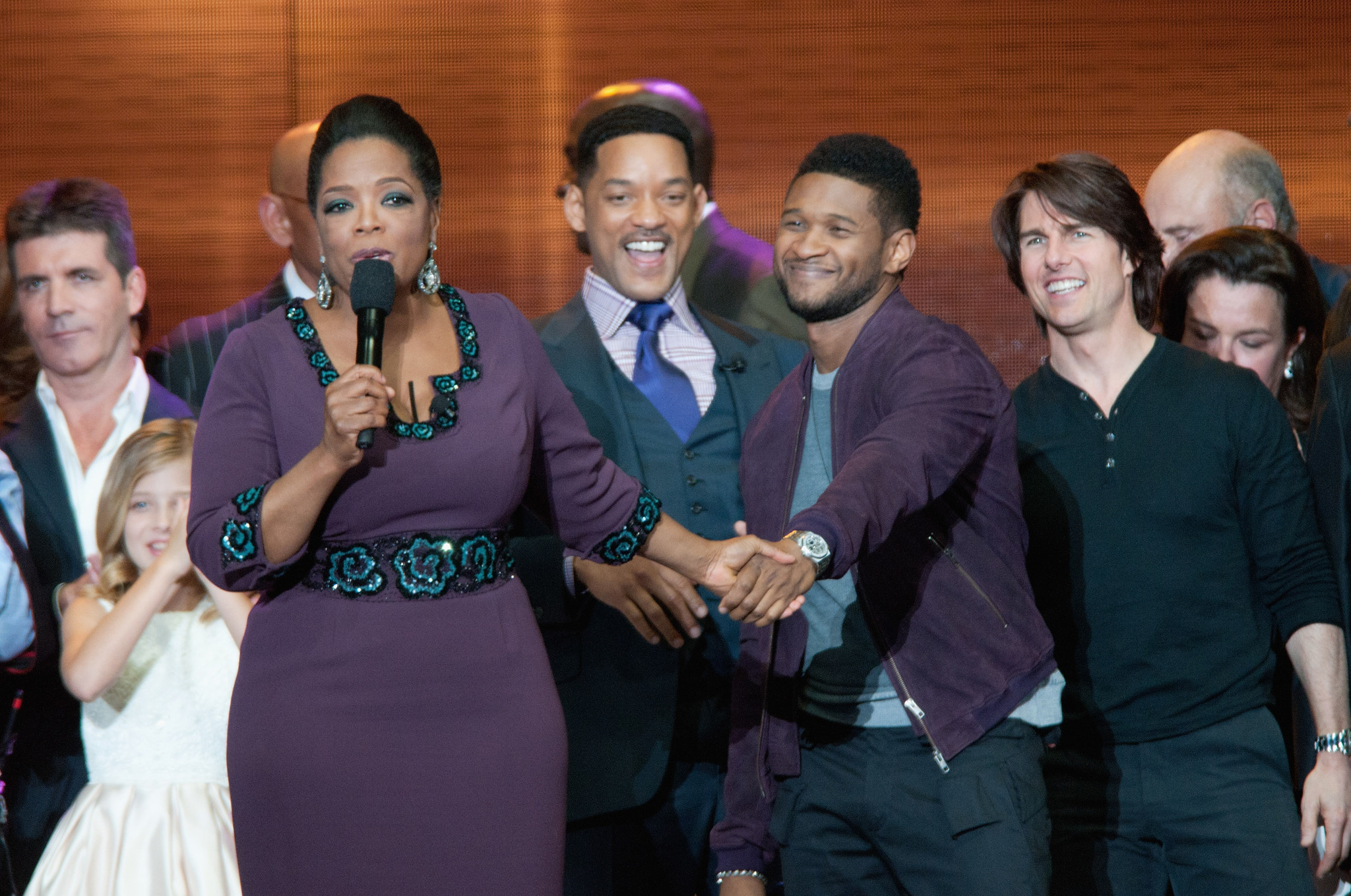 Tom Cruise, Will Smith, Oprah Winfrey, Usher Raymond and Jackie Evancho