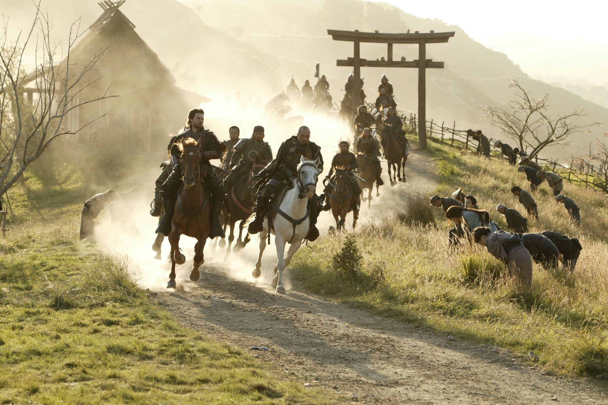 Still of Tom Cruise, Hiroyuki Sanada, Shun Sugata and Ken Watanabe in The Last Samurai (2003)