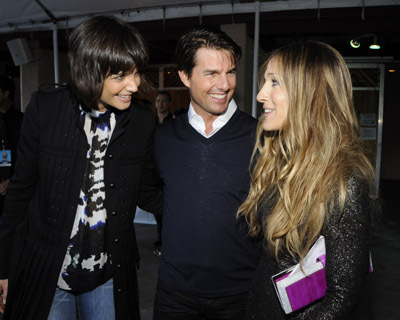 Tom Cruise, Sarah Jessica Parker and Katie Holmes at event of 2008 MTV Movie Awards (2008)