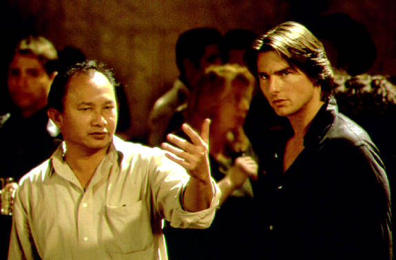 Director John Woo & Tom Cruise on the set