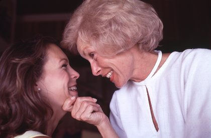 Jamie Lee Curtis at home with mother Janet Leigh