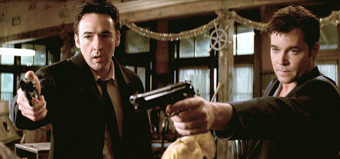 Still of John Cusack and Ray Liotta in Identity (2003)