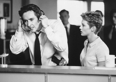 Still of John Cusack and Angela Featherstone in Con Air (1997)