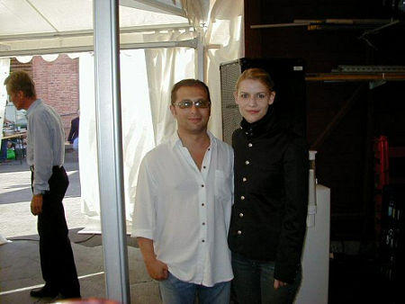 Erich Silva and Claire Danes Off the Set of 