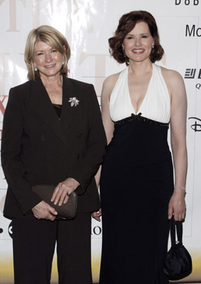 Geena Davis and Martha Stewart