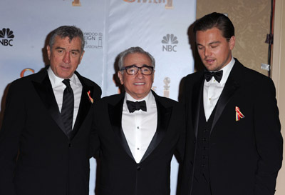 Robert De Niro, Leonardo DiCaprio and Martin Scorsese