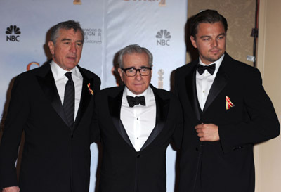 Robert De Niro, Leonardo DiCaprio and Martin Scorsese