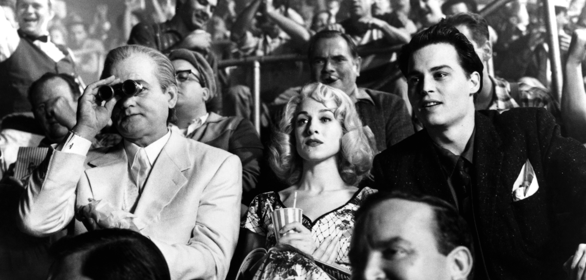 Still of Johnny Depp, Bill Murray and Sarah Jessica Parker in Ed Wood (1994)