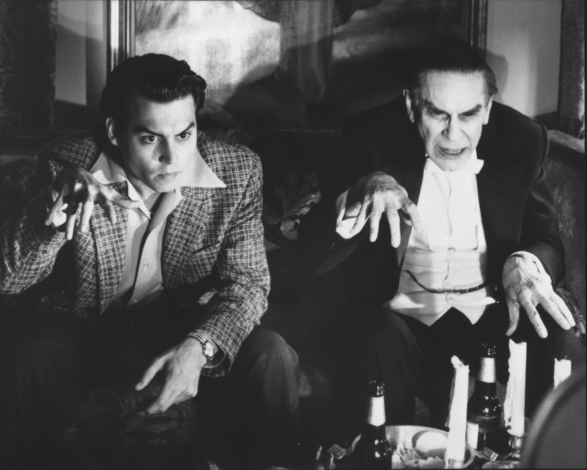 Still of Johnny Depp and Martin Landau in Ed Wood (1994)