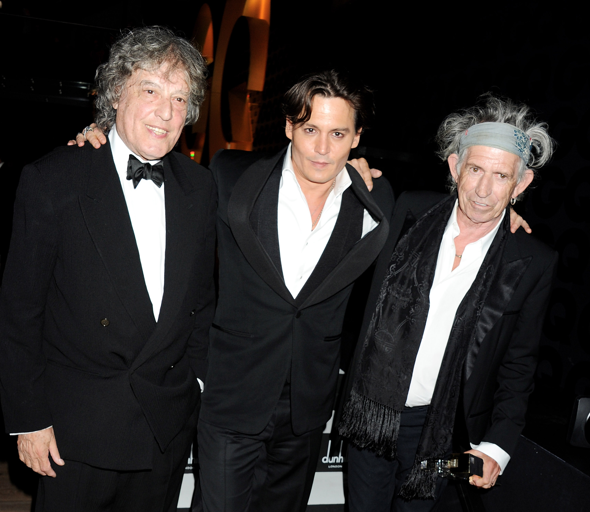 Johnny Depp, Tom Stoppard and Keith Richards