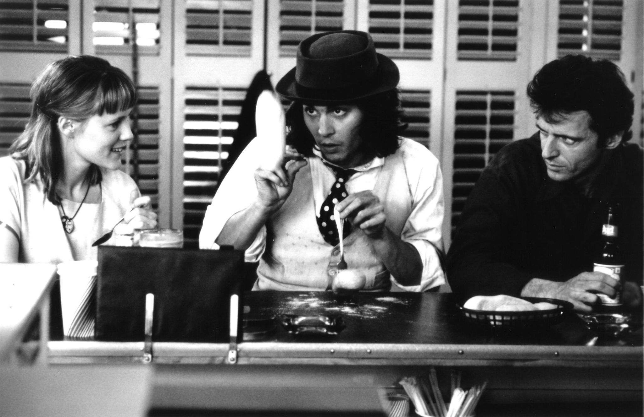 Still of Johnny Depp, Mary Stuart Masterson and Aidan Quinn in Benny & Joon (1993)